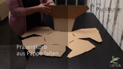 Video Papp-Präsentkorb falten Video Papp-Präsentkorb falten